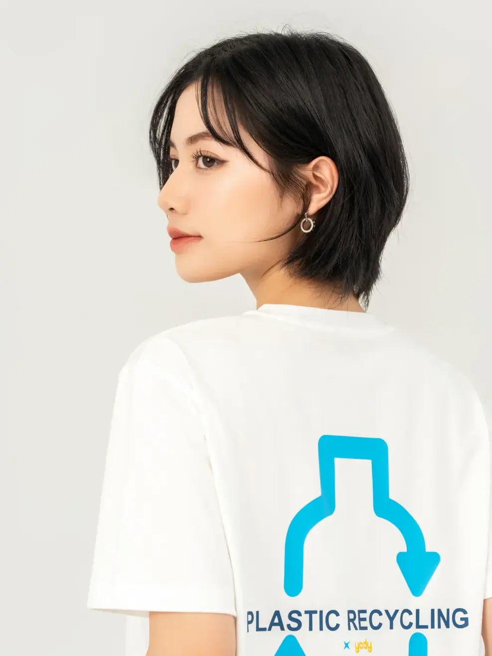 T-shirt Nữ Yody Recycle Việt Nam - Trắng 1 - S