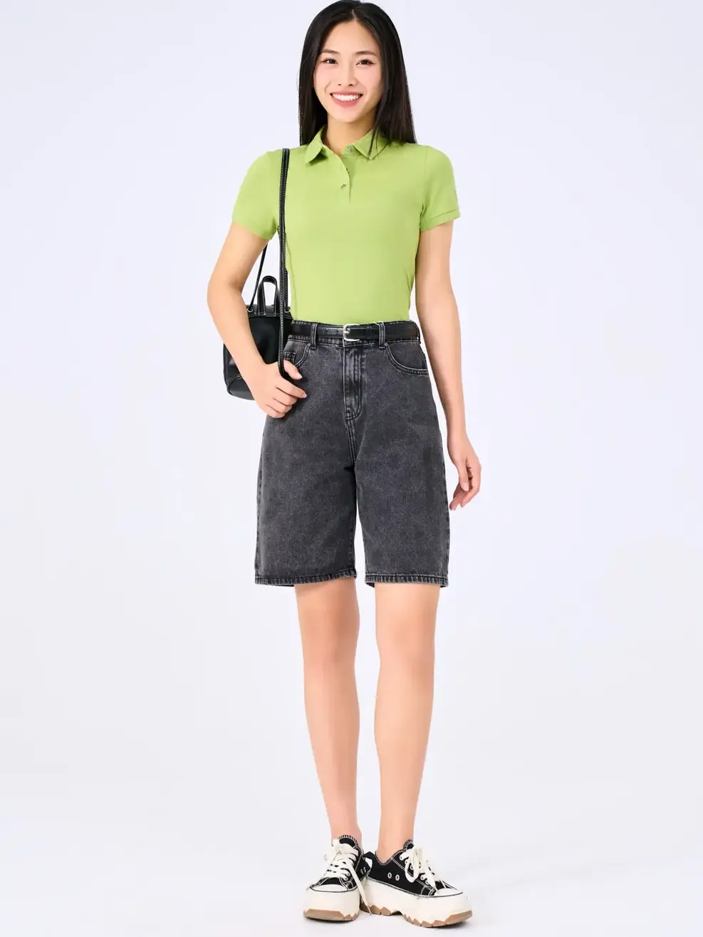 Polo Nữ Gia Đình - Xanh Lá - S