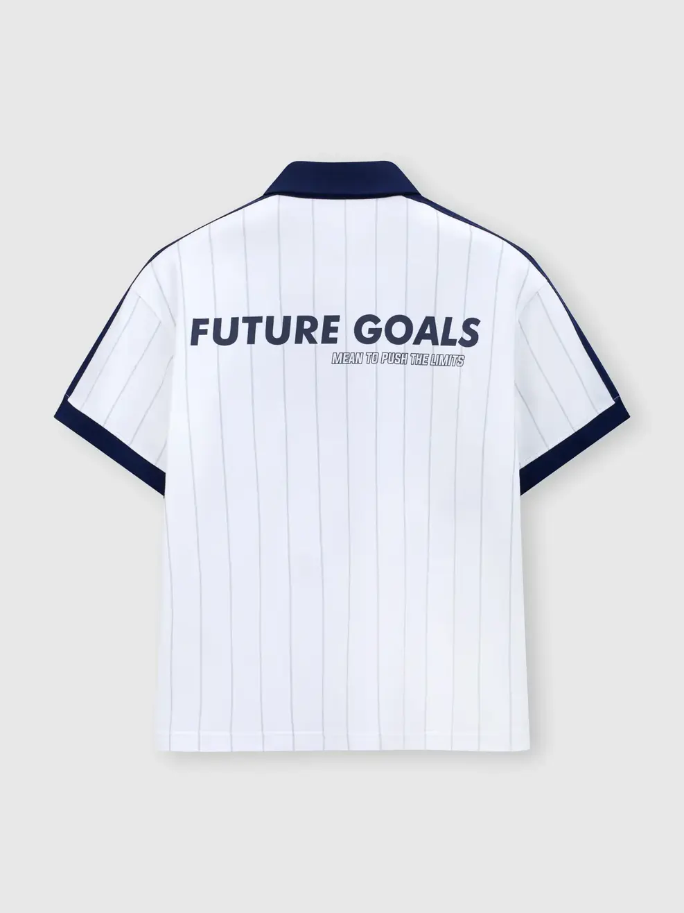 Áo Polo Kid Future Goals - Kẻ Trắng 067 - 140