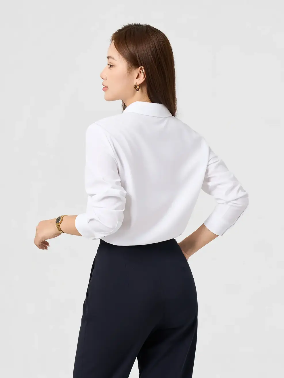 Áo Sơ-mi NANO REGULAR ESSENTIAL - Trắng 001 - S