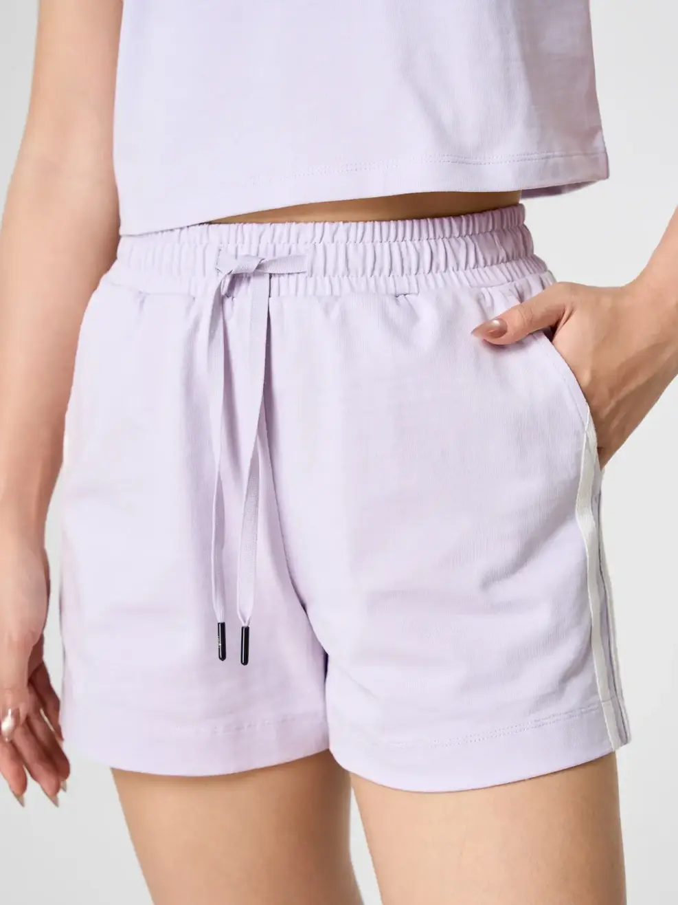 Bộ Đồ Phong Cách Thể Thao Phối Dây Dệt - Màu tím 002 - S