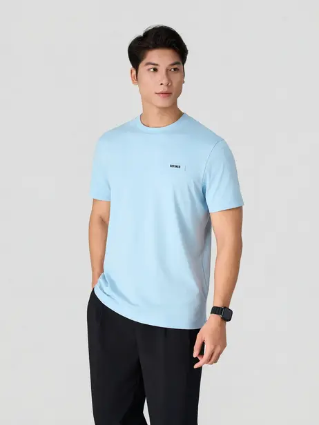 Áo Phông Nam Regular Mác Dệt in Chữ Ngực