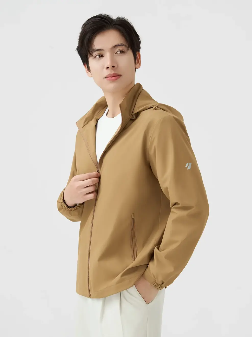 Áo Khoác Gió Nam Basic - Nâu 218 - M