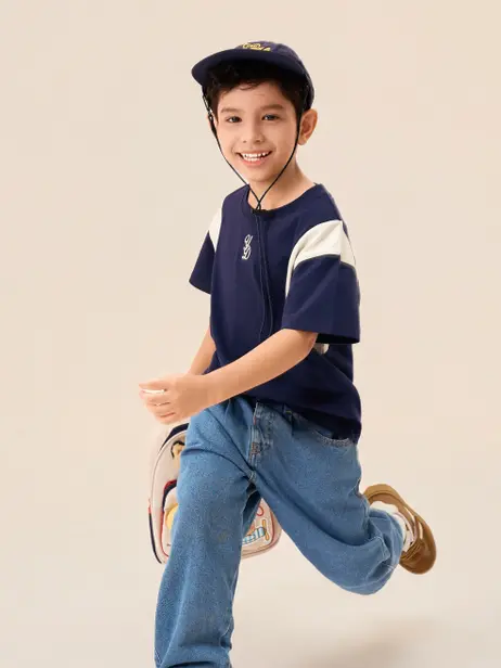 Áo Thun Trẻ Em Phối Vai Yody Academy
