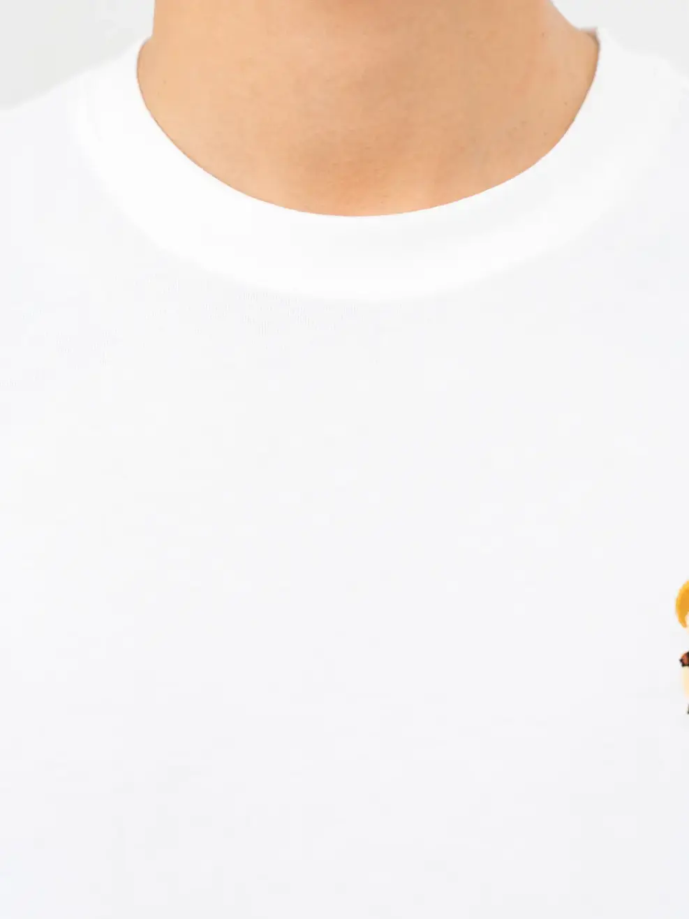 T-shirt Nam Thêu Gấu Cotton Usa - Trắng 1 - M