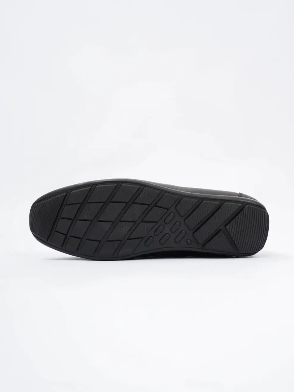 Giày nam moccasin da mill đai khóa - Đen - 42