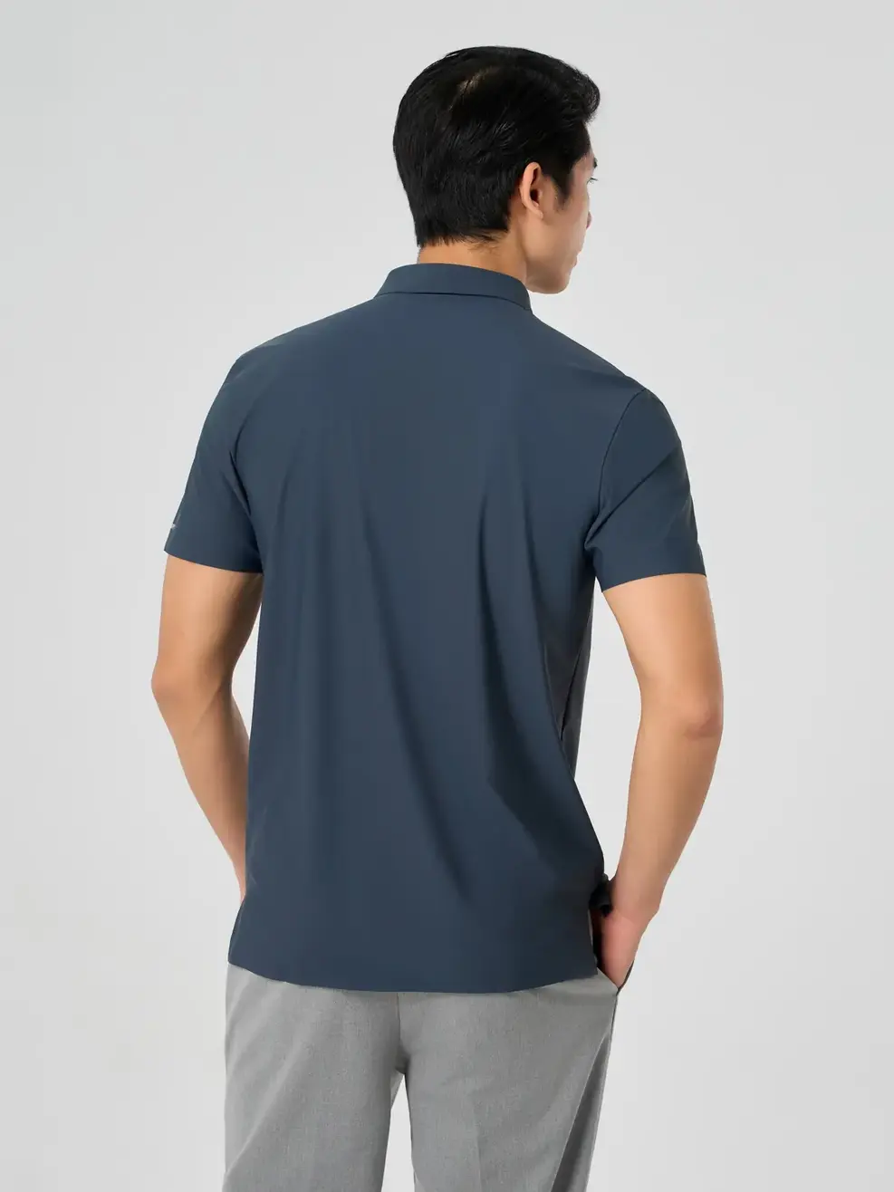 Áo Polo Nam Thể Thao Ép Seam Gấu Áo - Navy 014 - M