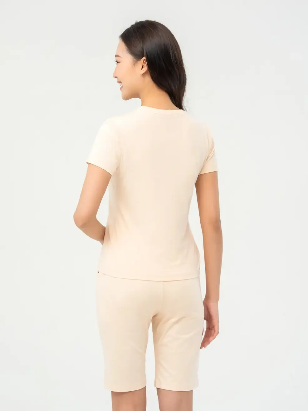 Đồ Bộ Nữ Cotton 95/ In Trái Tim - Be - S