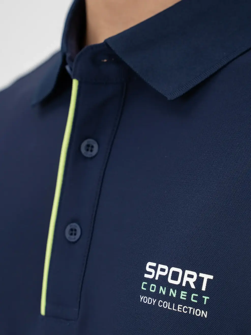 Polo Thể Thao Nam Airycool In Ngực Phối Màu - Navy - M