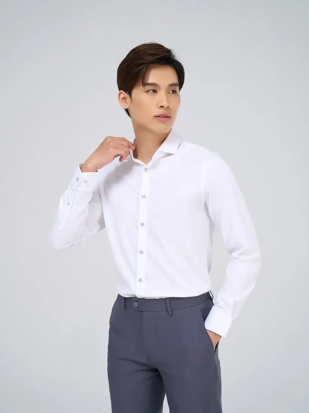 Áo Sơ Mi Nam Dài Tay Nano Chống Nhăn Khử Mùi ( Smm4073) - Trắng 033 - M