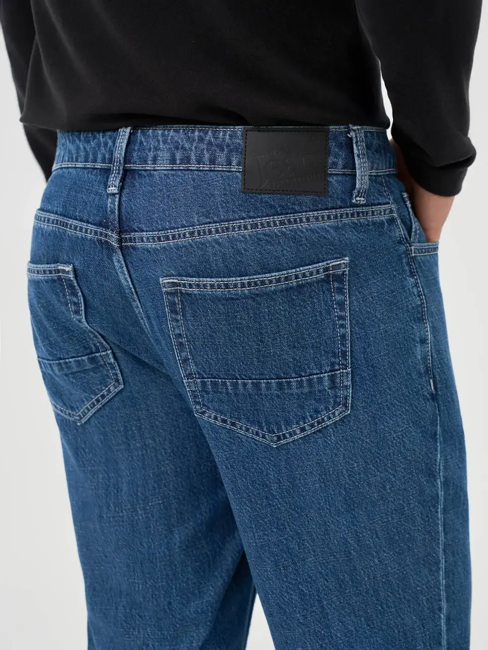Quần Jeans Nam Gai Xanh Regular - Màu chàm 002 - 28