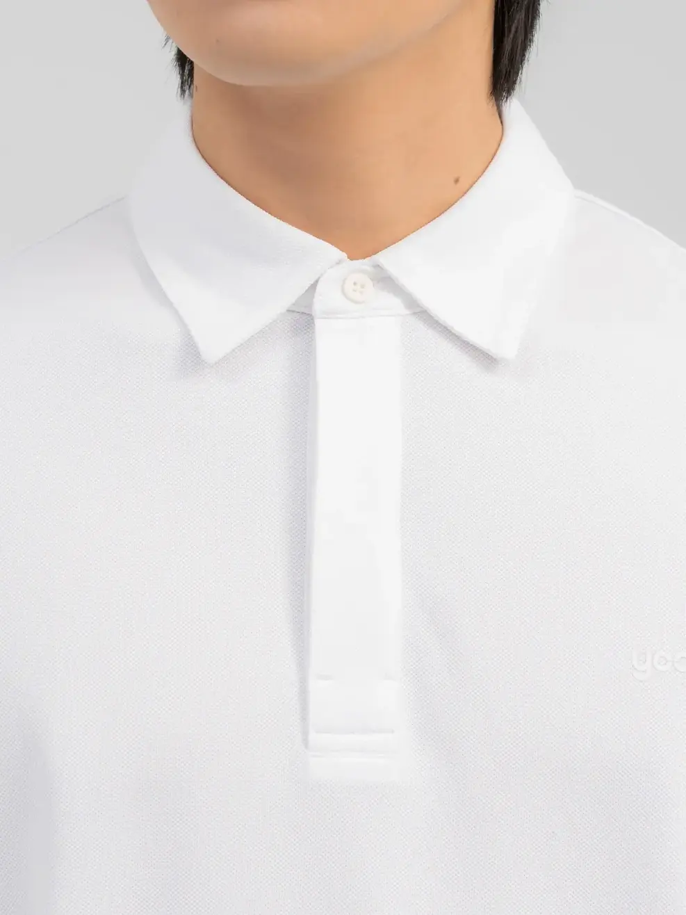 Polo Nam Cafe Nẹp Giấu Cúc - Trắng - 3XL