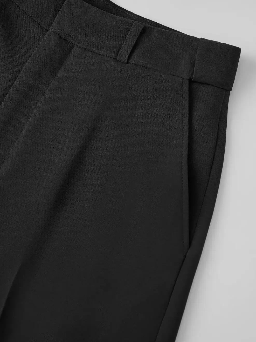 Quần wide leg essential - ĐEN 002 - S
