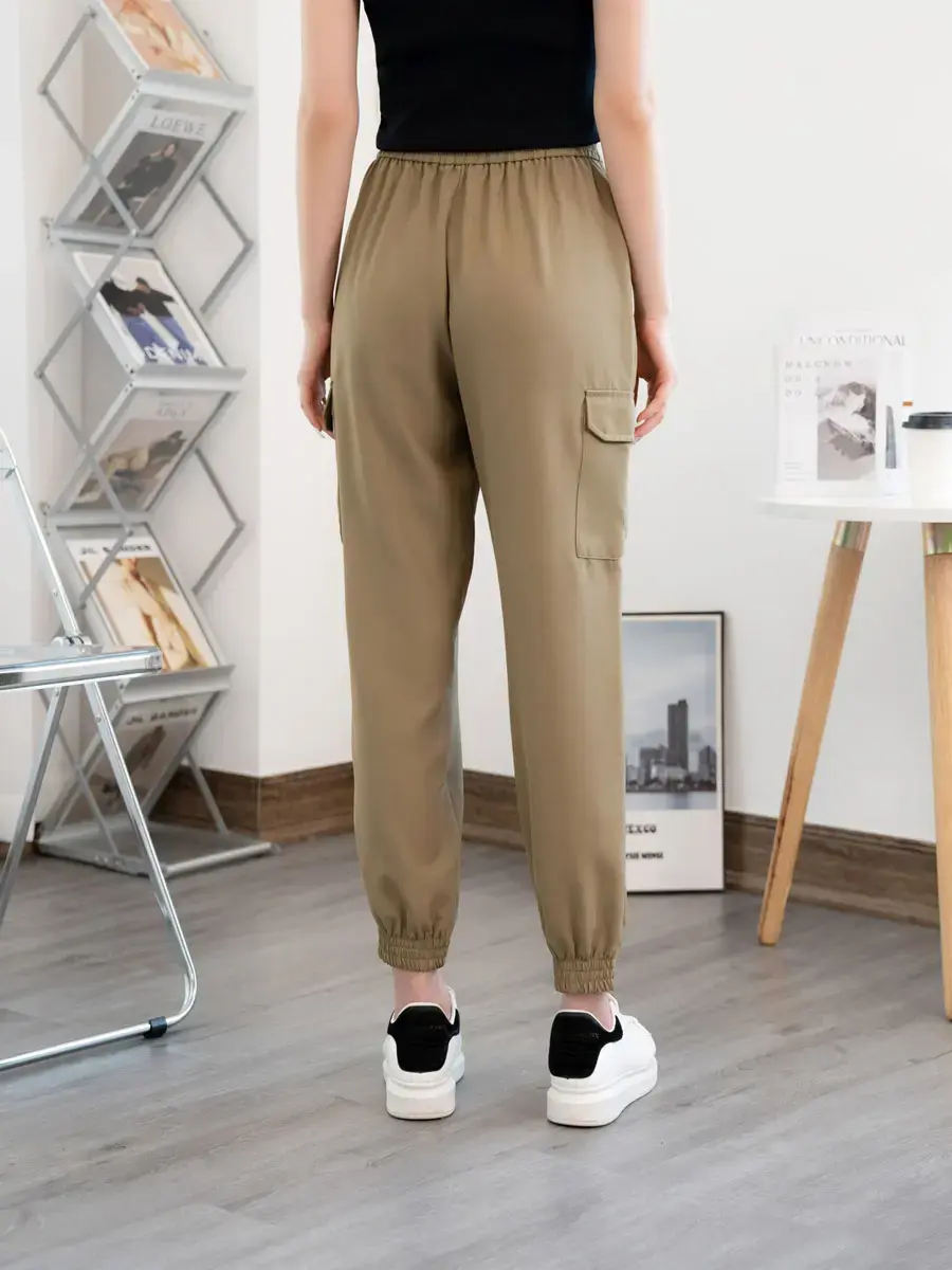 Quần âu nữ jogger - Nâu - L