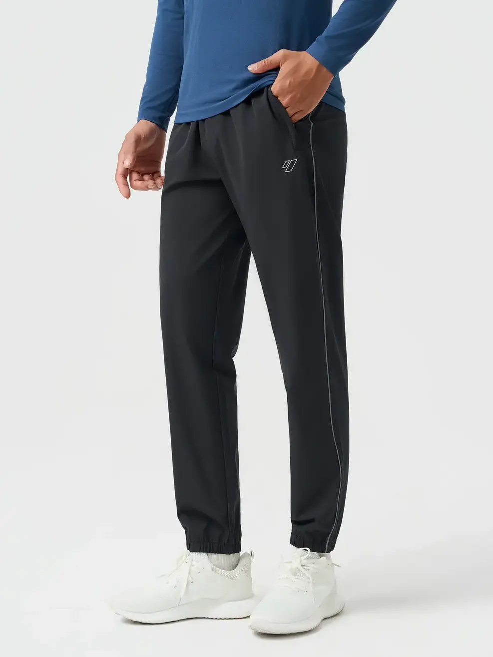 Quần Gió Nam Thể Thao Phối Lé - ĐEN 002 - 29