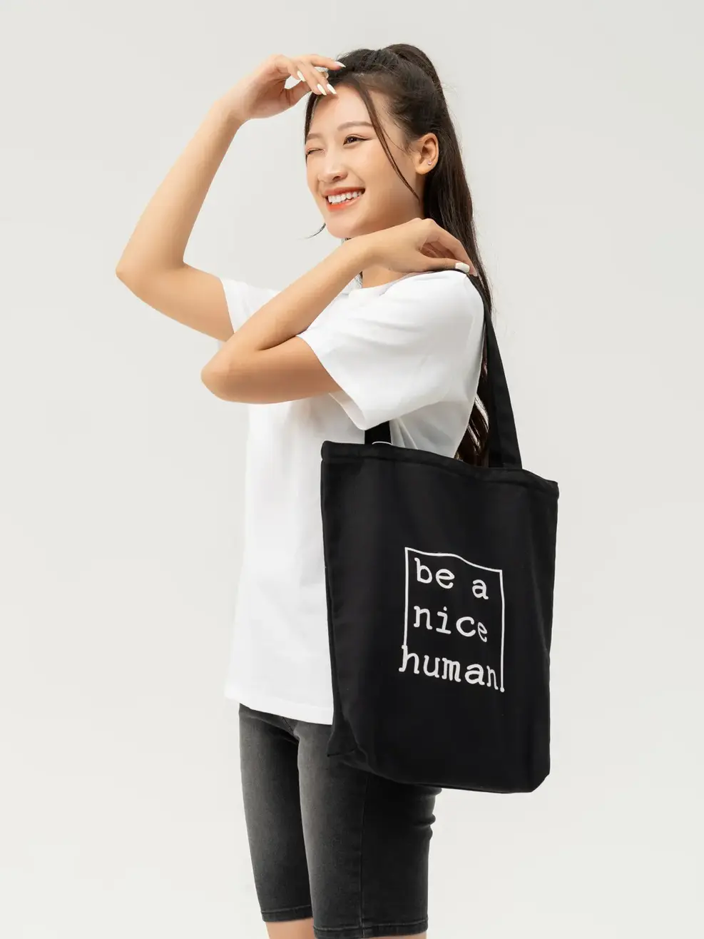 Túi Nữ Canvas Nice Humen - ĐEN 1