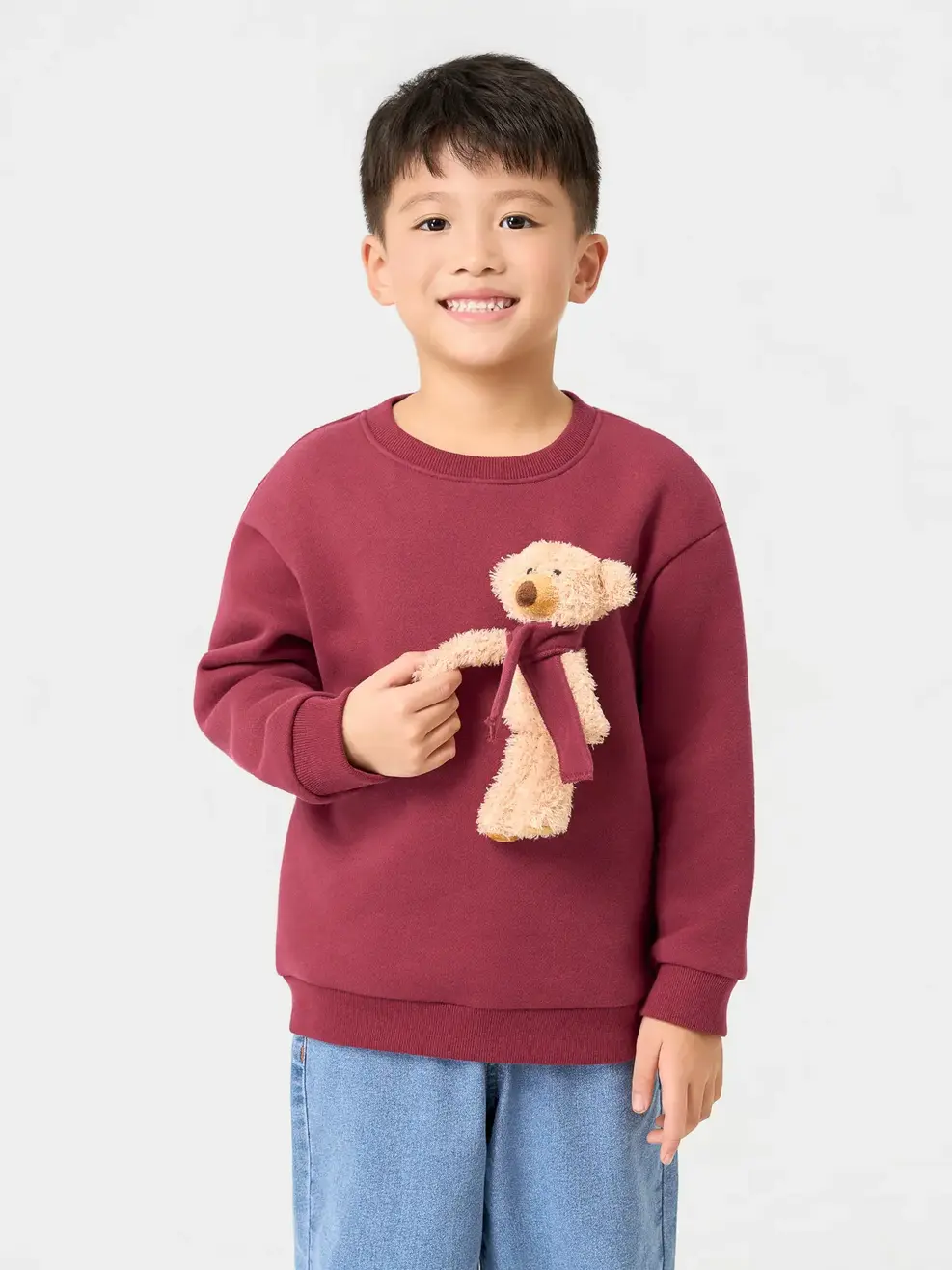 Áo Nỉ Gấu - Đỏ 027 - 110