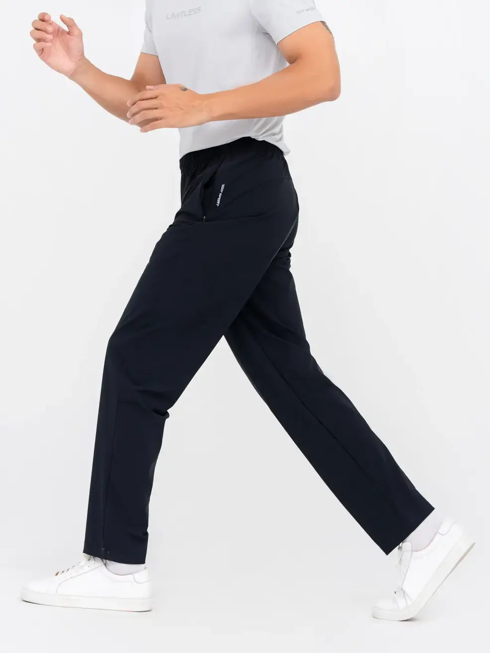 Quần Gió Thể Thao Nam 4 Mùa - Đen - 2XL