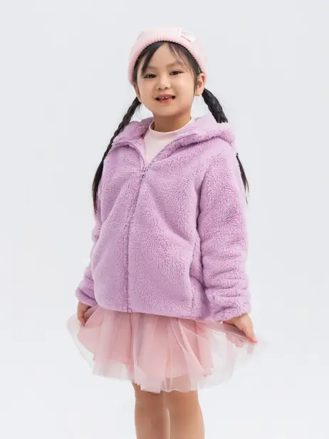 Áo Khoác Giả Lông Cừu Kid Có Mũ