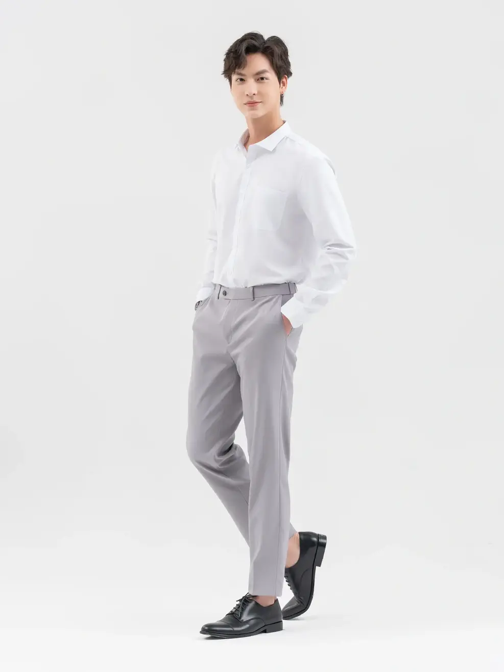 Quần Âu Nam Cạp Di Động - Xám - 29