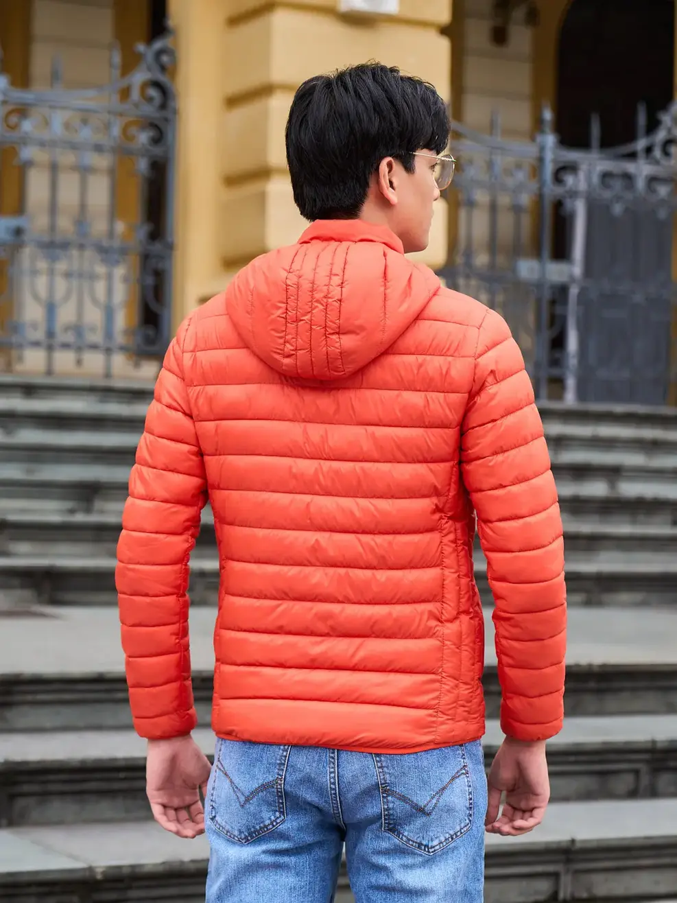 Áo phao nam Yody siêu nhẹ - Cam - M