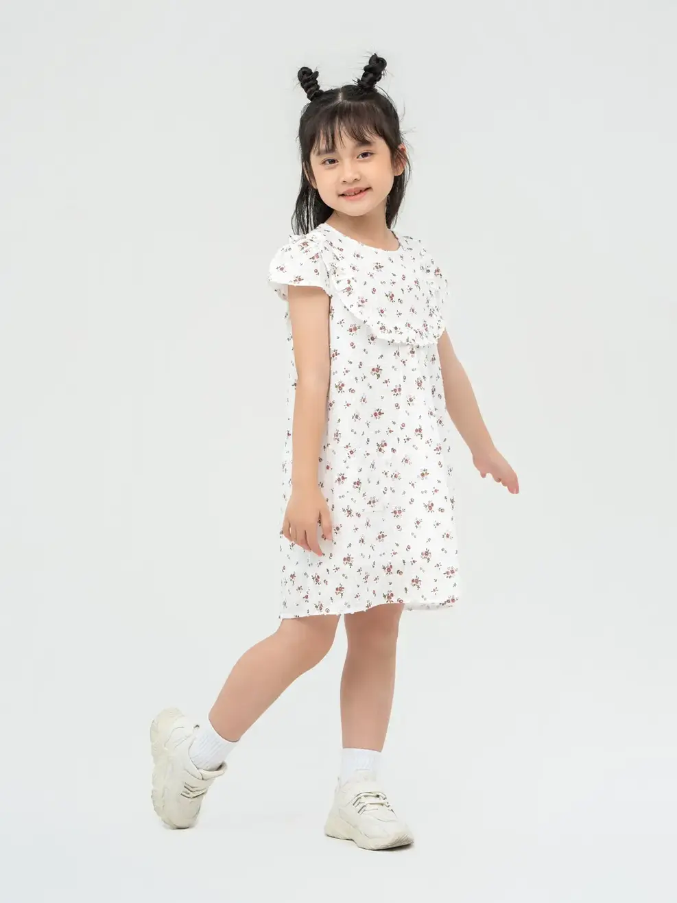 Đầm Kid Bèo Ngực - Hoa đỏ - 5