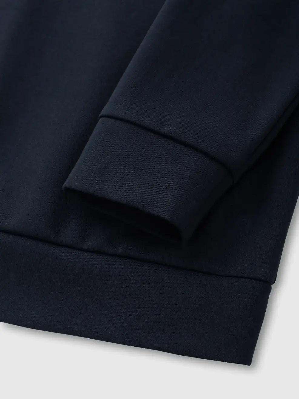 Bộ Đồ Nỉ Nam Cổ Cạp Phối Bo Dệt Kẻ - Navy 001 - M