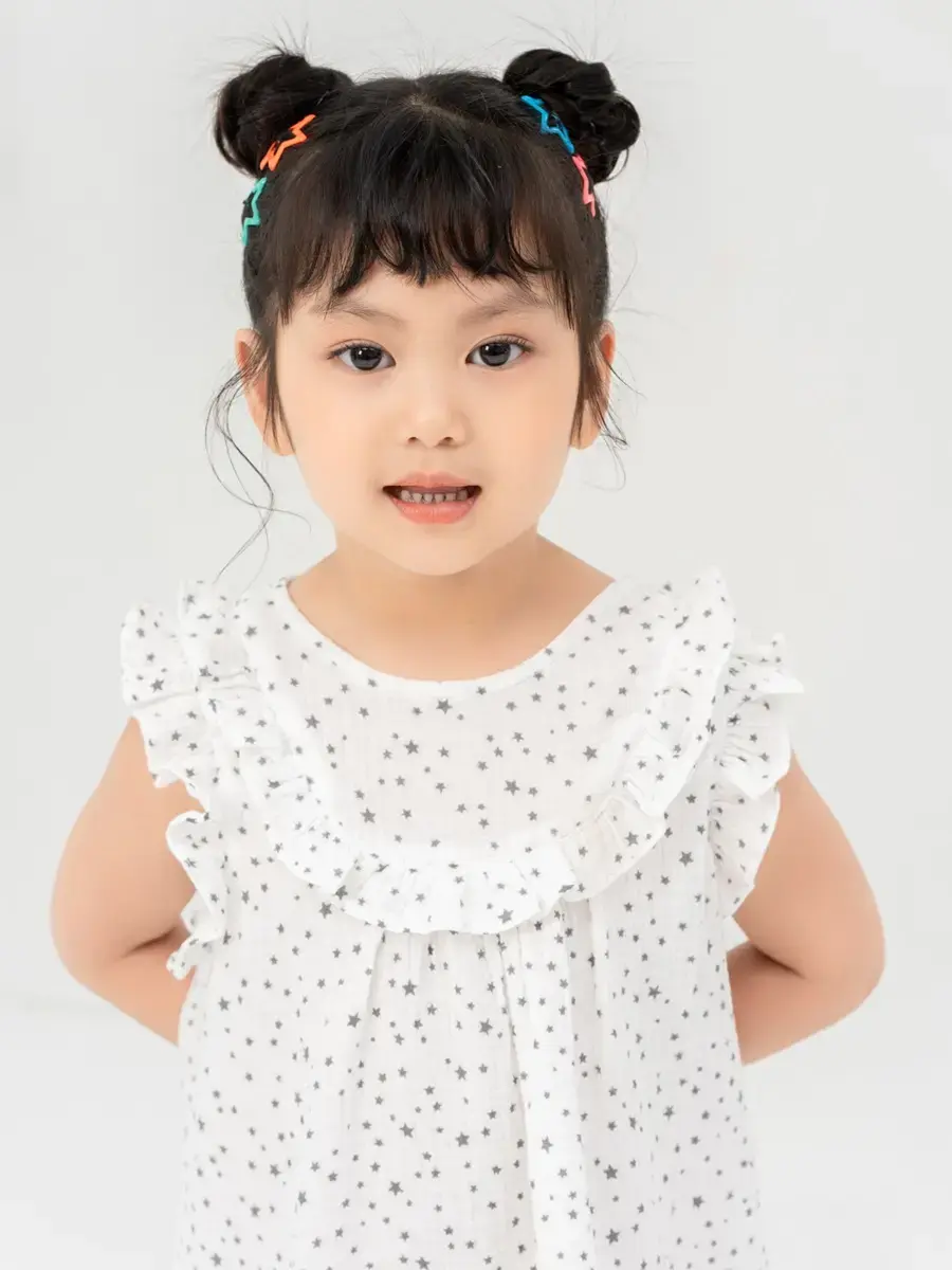 Đầm Kid In Họa Tiết Bèo Ngực - Họa tiết sao - 2