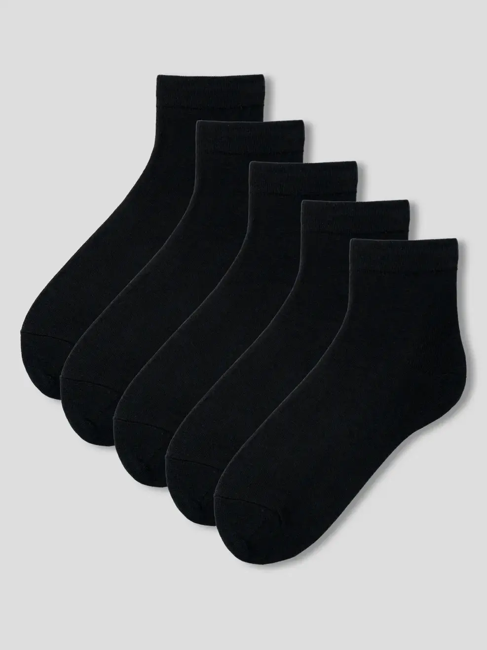 Tất Nam Cơ Bản Dệt Trơn Combo5 - ĐEN 002 - F