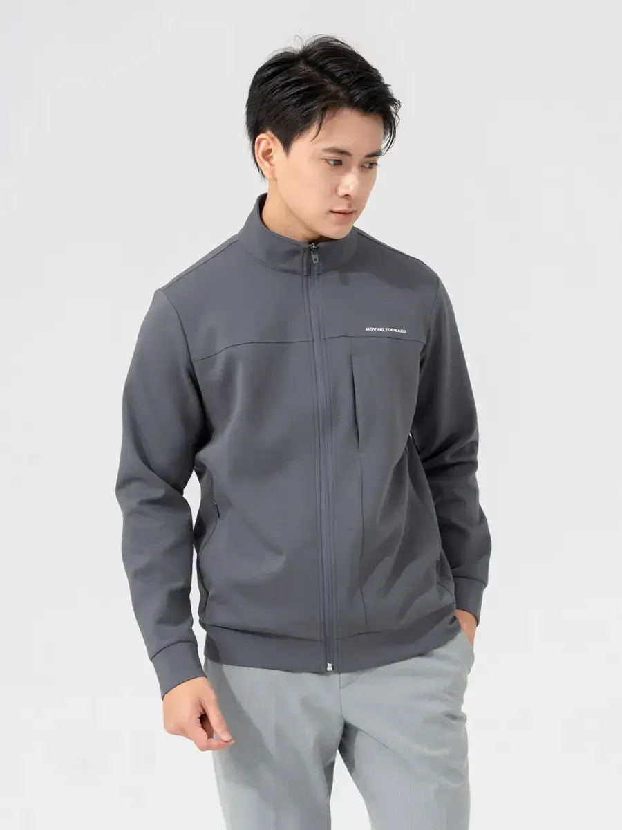 Áo Khoác Nỉ Thể Thao Nam Moving Forward - Xám đậm - M