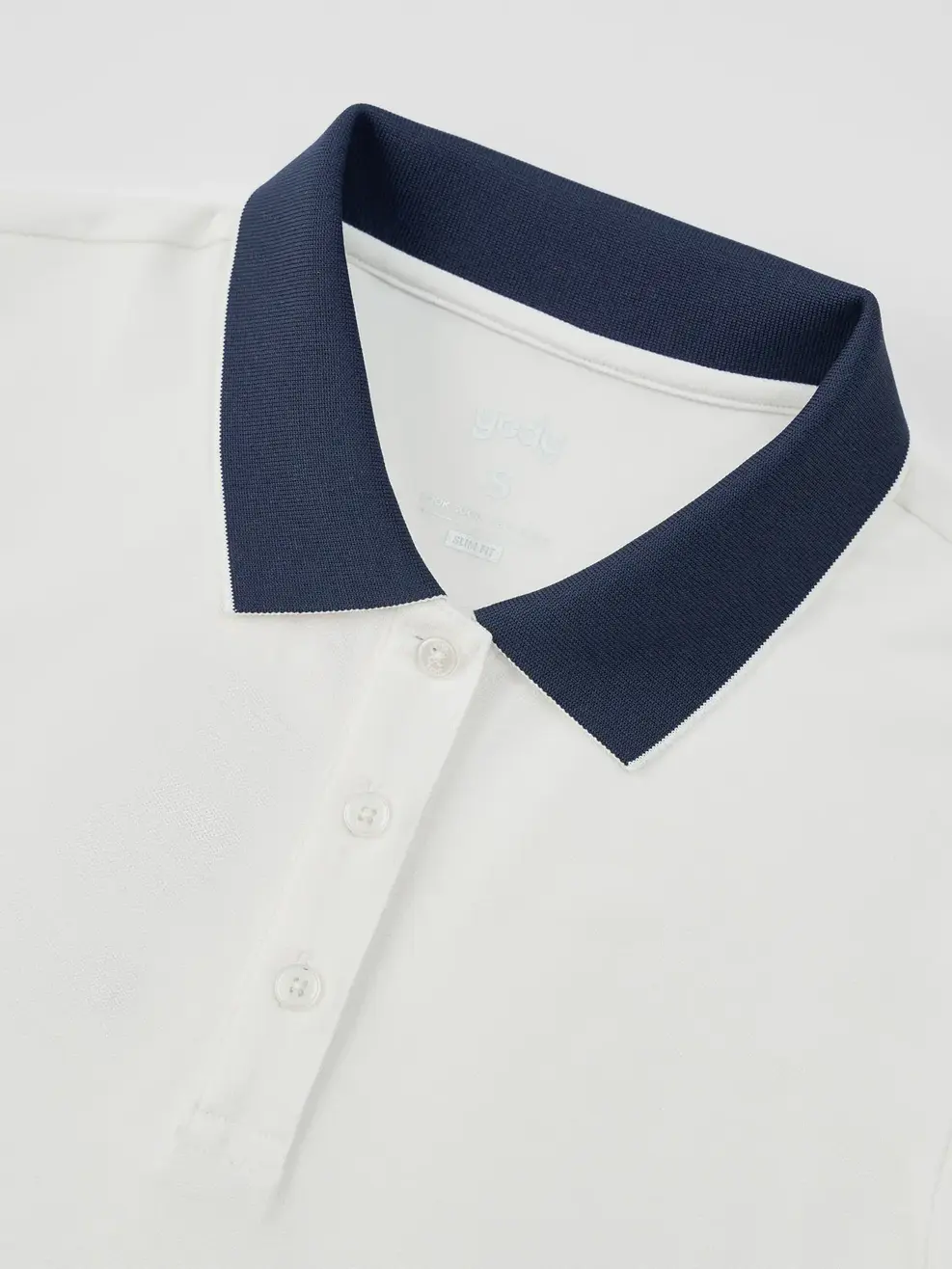 Áo Polo Nữ Ngắn Tay Cổ Phối Bo - Trắng 001 - S