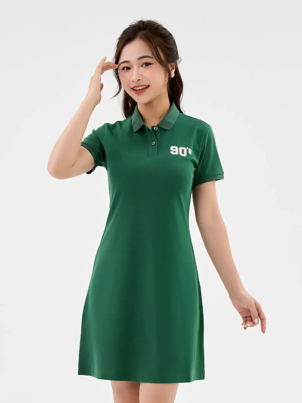 Đầm Polo Nữ Sorona In Số 90 - Xanh Lá - S