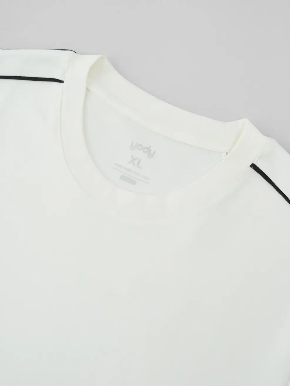 T-shirt Nam Regular Phối Lé Vai  - Trắng - M