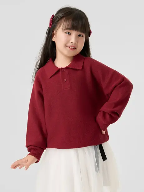 Áo Len Bé Trai Cổ Polo