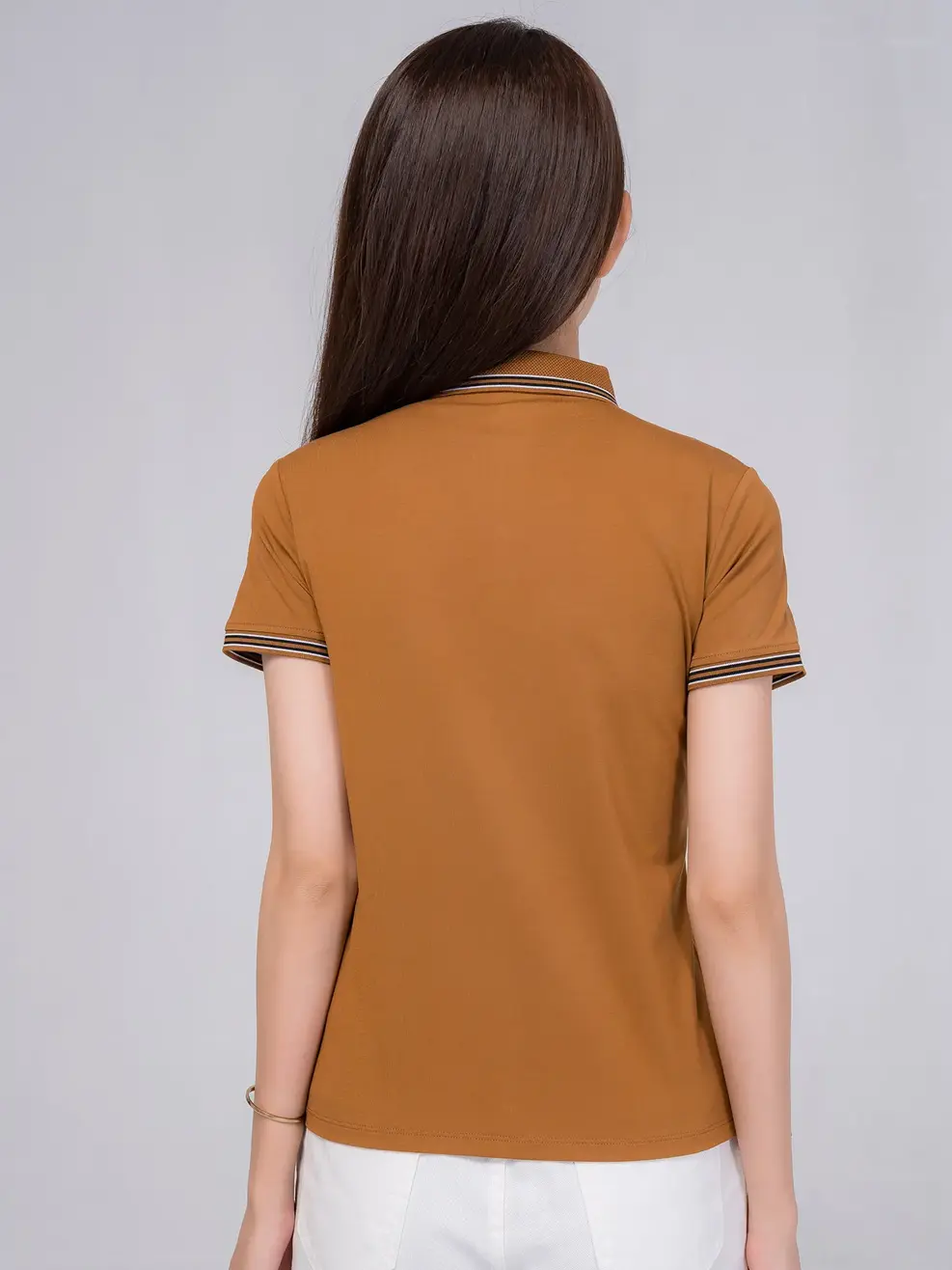 Áo polo nữ pima 4 - Nâu - S