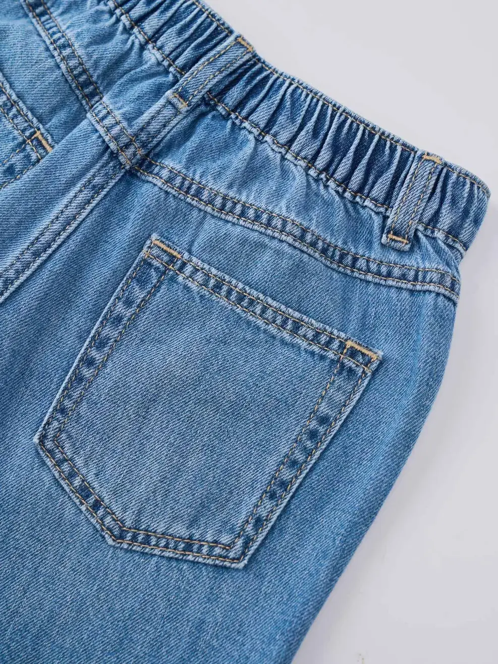 Quần Short Jeans Kid Xỏa Gấu - Màu chàm 003 - 110