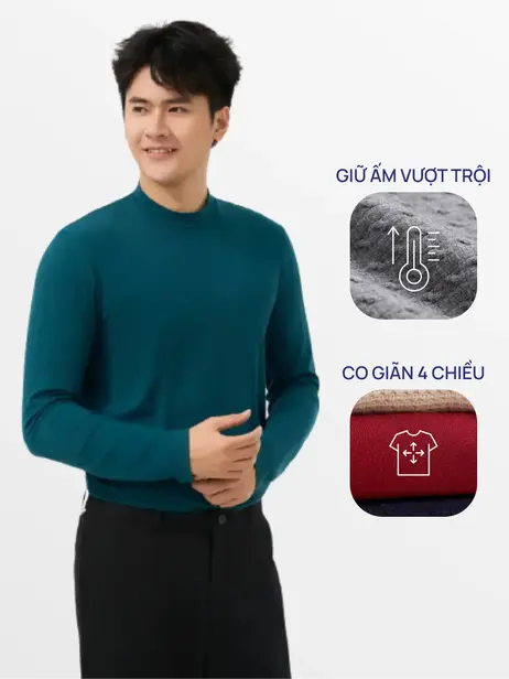 Áo Body  Nam Giữ Nhiệt Cổ 3cm