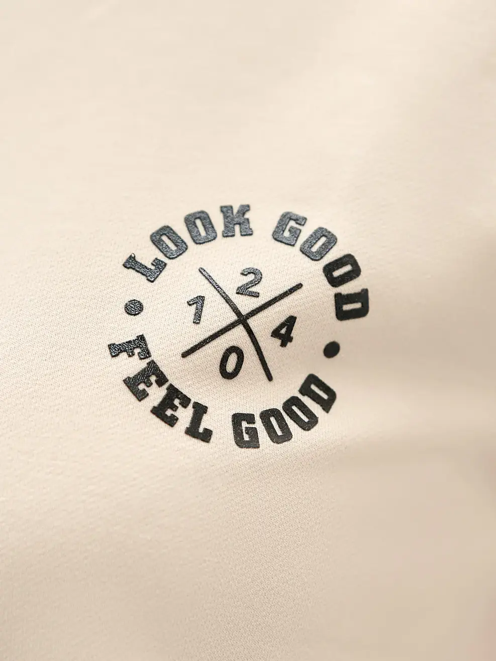 Bộ đông nữ in logo - Be phối nâu - S