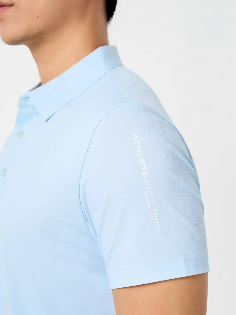 Áo Polo Thể Thao Nam Họa Tiết In Tay - Xanh Da Trời 084 - 3XL