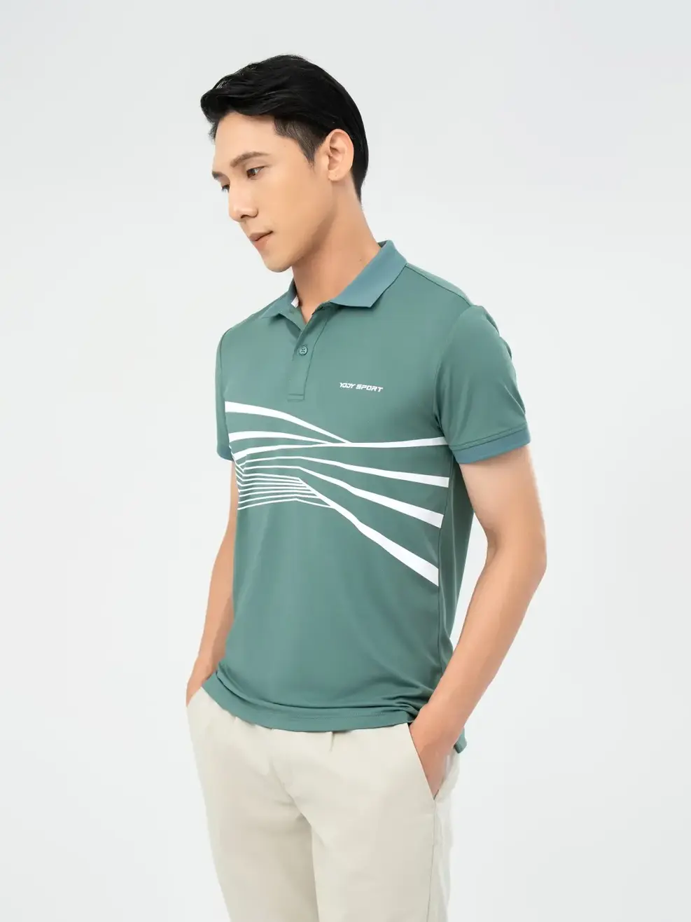 Polo Nam Yody Sport - Xanh rêu - M