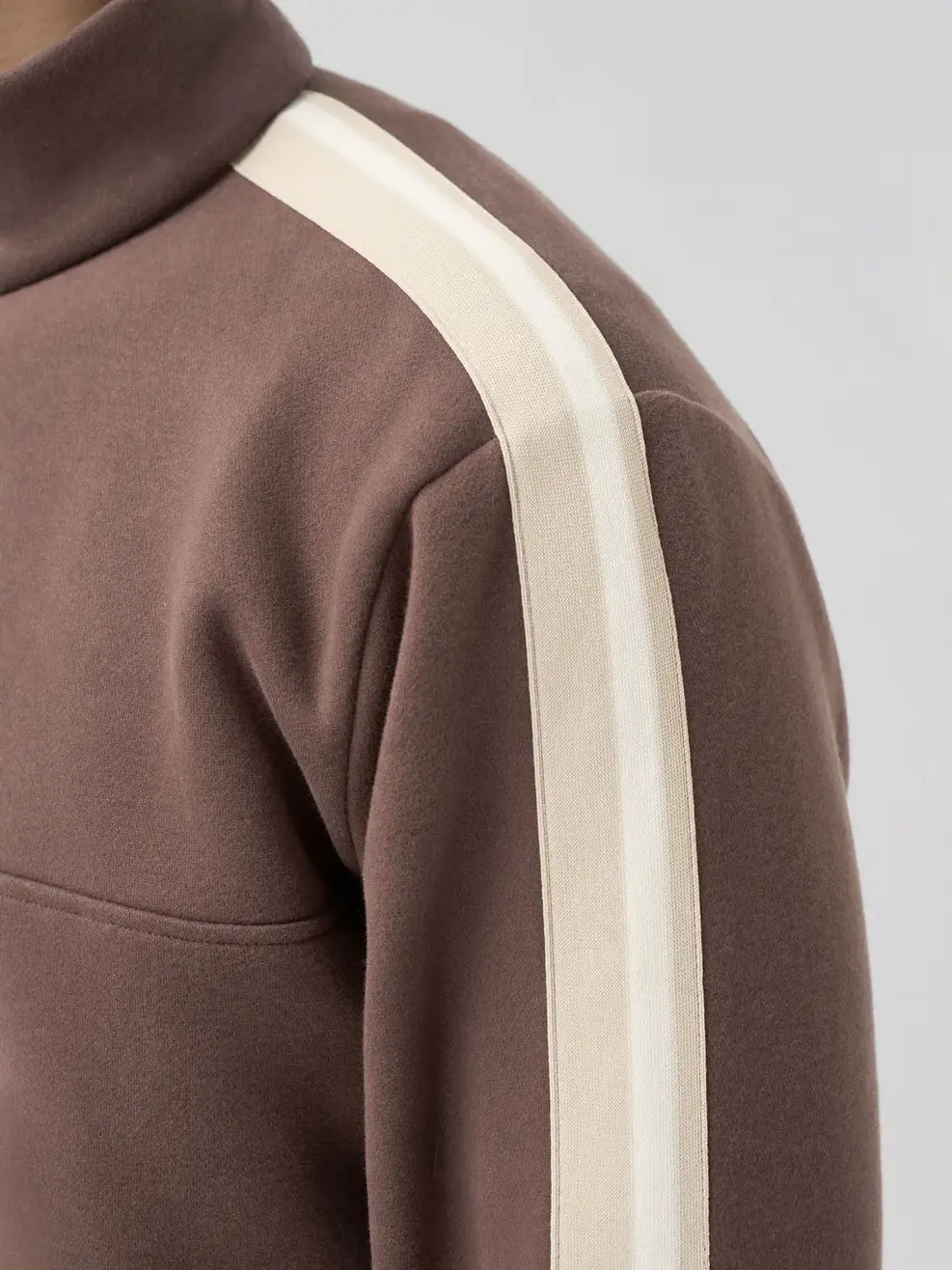 Bộ Đồ Nam Half Zip Phối Dây Dệt - Nâu 064 - L