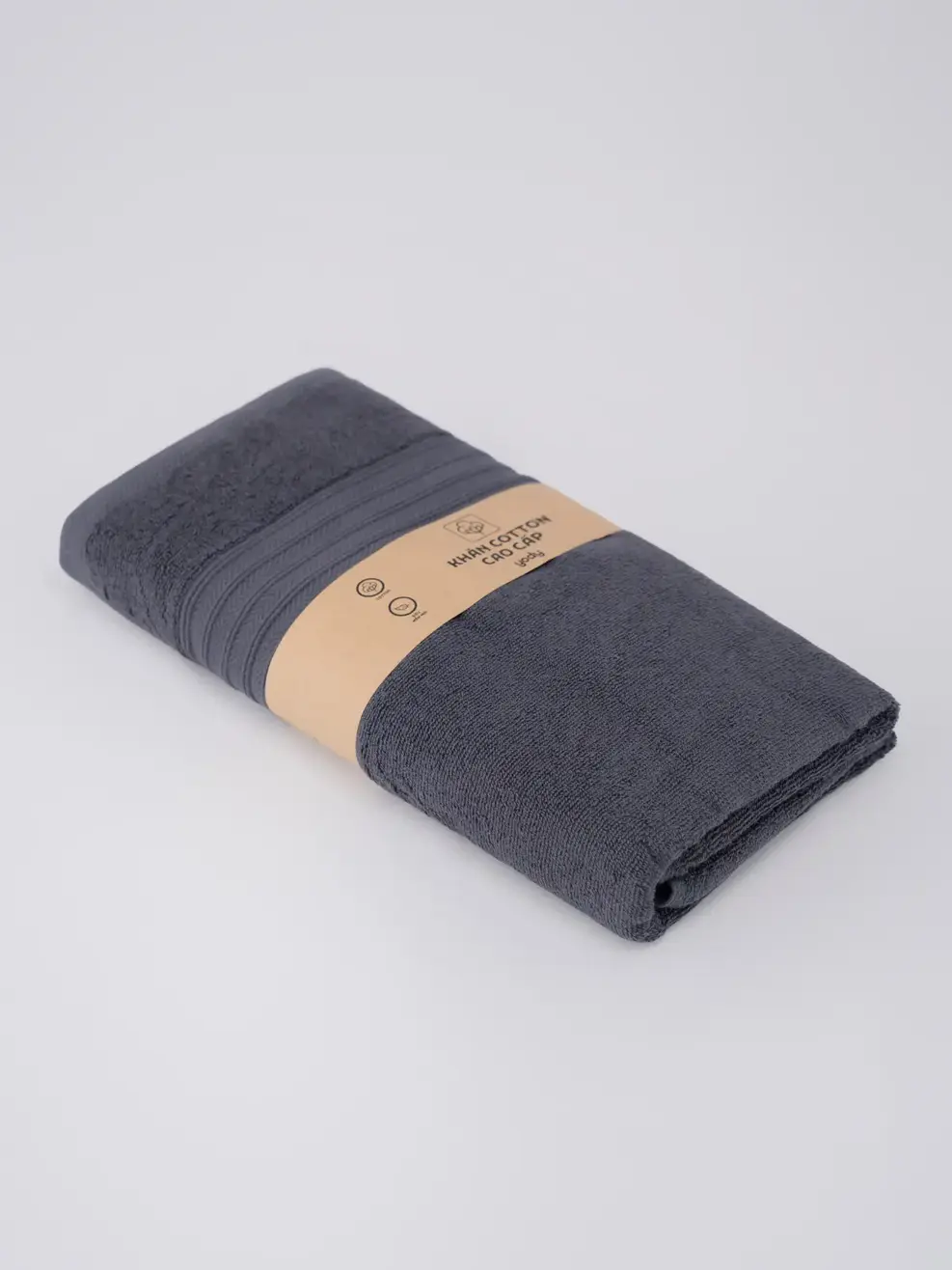 Khăn Tắm Cotton Mềm Mịn Cao Cấp 70x140 - Than chì 002 - F