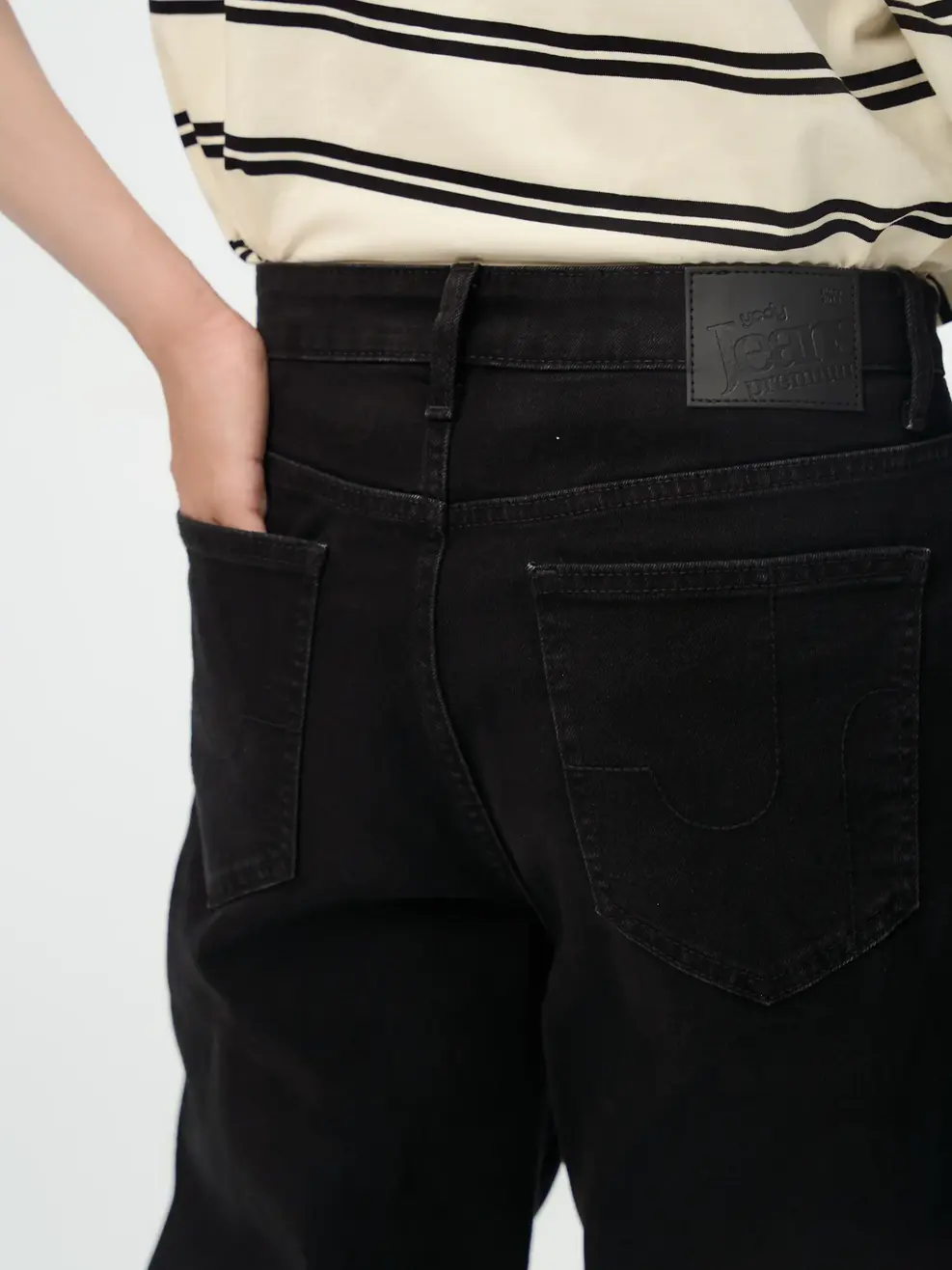 Quần Jeans Nam Baggy Đen Trơn - Đen 011 - 31