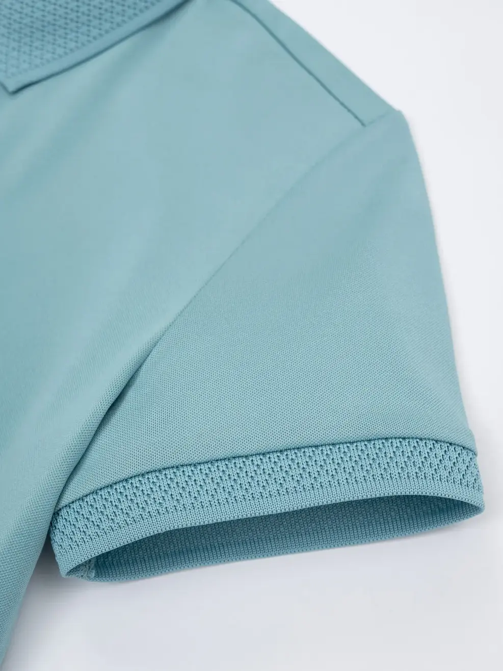 Polo nữ coolmax bo dệt nổi - Xanh ngọc - S
