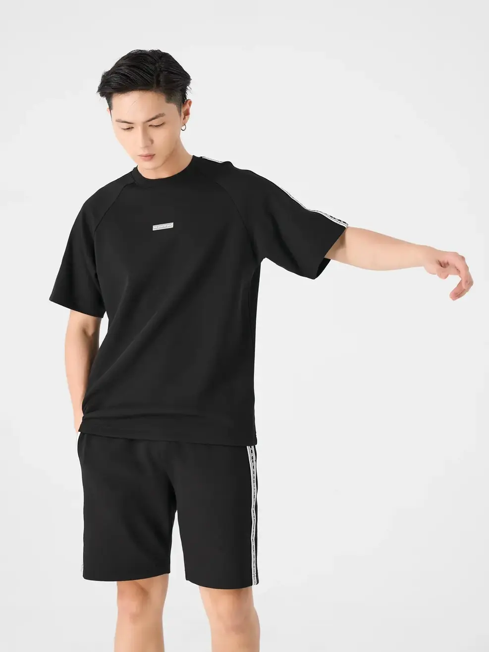 Đồ Bộ Nam Phối Dây Dệt - Đen - M