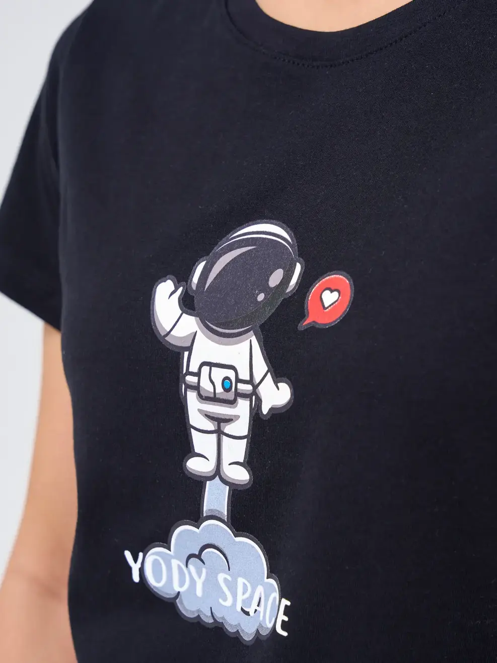 Áo thun nữ set bộ YODY SPACE - Đen - M