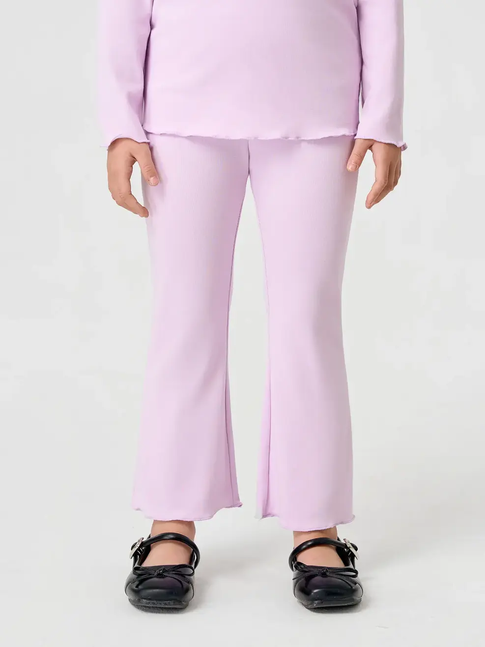 Bộ Bé Gái Thêu Nơ - TÍM 24 VẢI S839 - 110