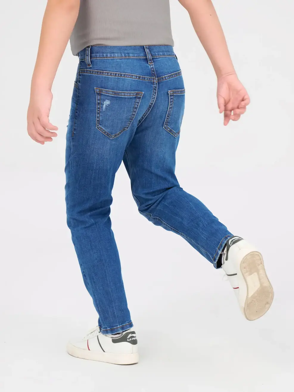 Quần Jeans Kid Slim Bé Trai Mềm Nhẹ Co Dãn - Xanh đậm - 8