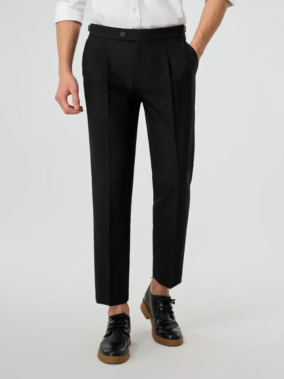 Quần Dài Âu Nam Khóa Cài Sườn Có Ly - ĐEN 002 - 29
