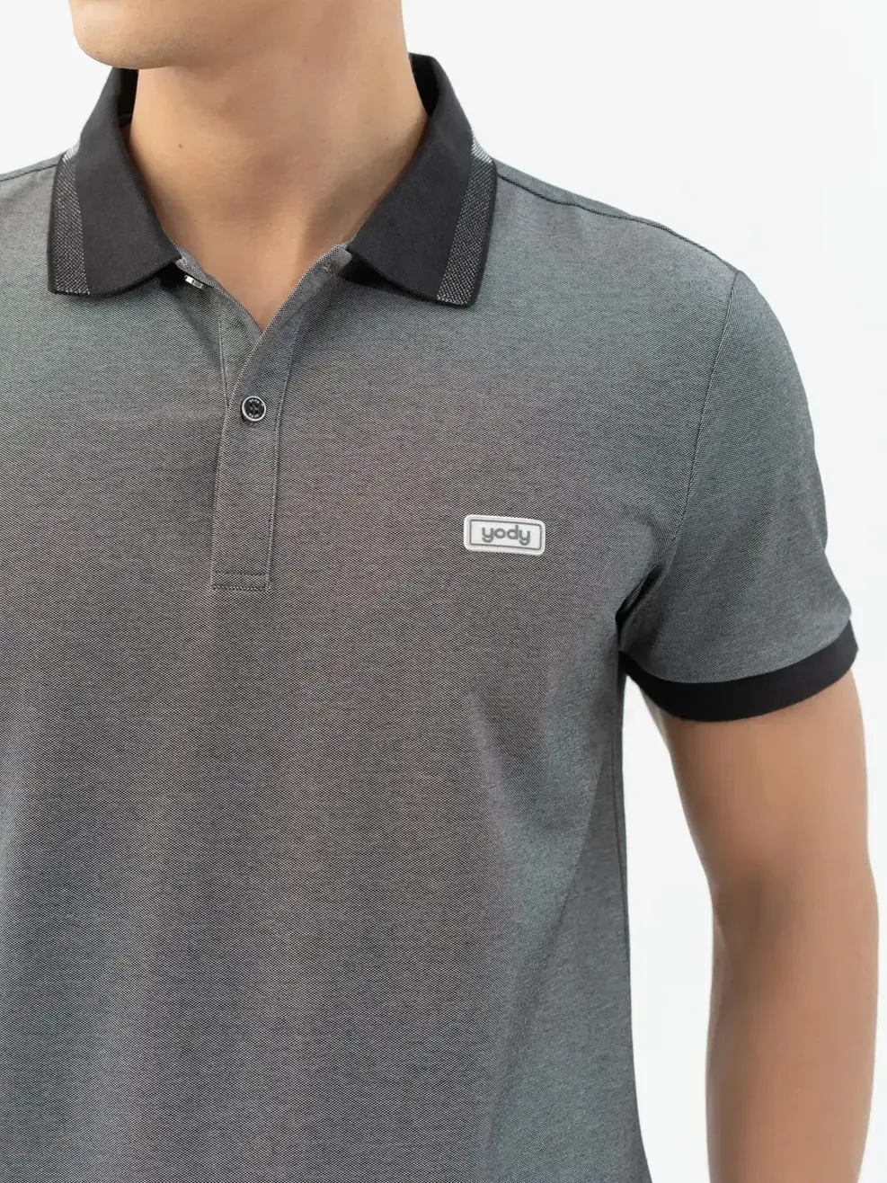 Áo Polo Polo Mắt Chim Phối Bo-APM3299 - Than chì 002 - M